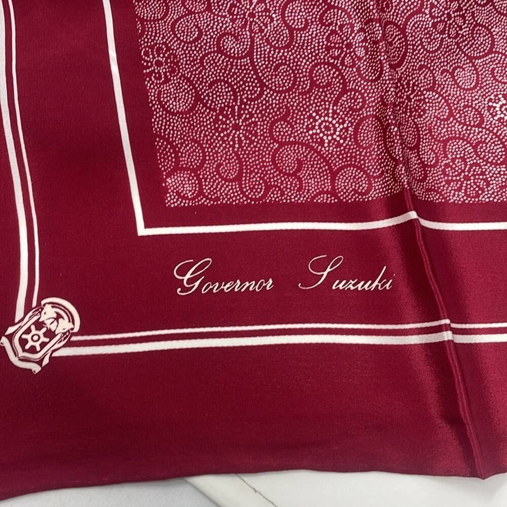 Vintage  Tokyo Metropolis Japanese 100% silk handkerchief - Picture 3 of 6